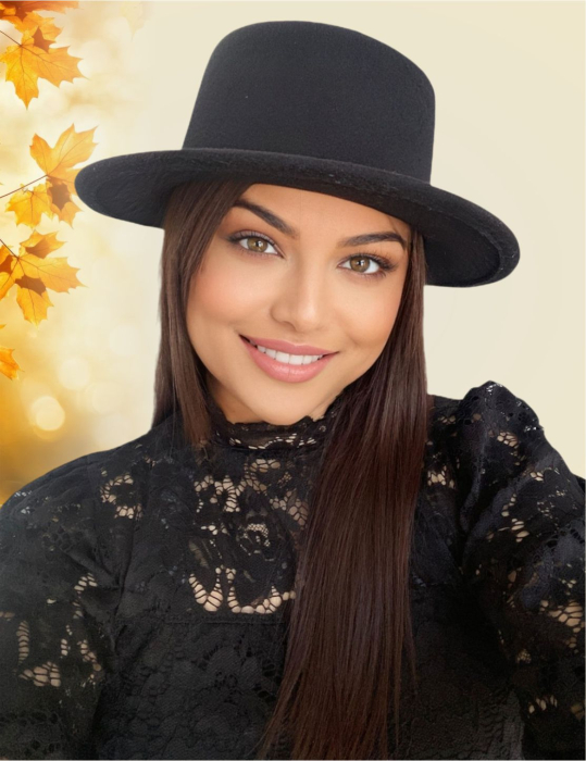 Palarii dama de toamna MISS CASTILLIA (NEGRU) - marime unica, reglabila [1]