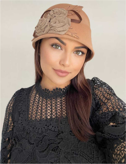 Palarie dama fetru Ariana-palarie maro [3]