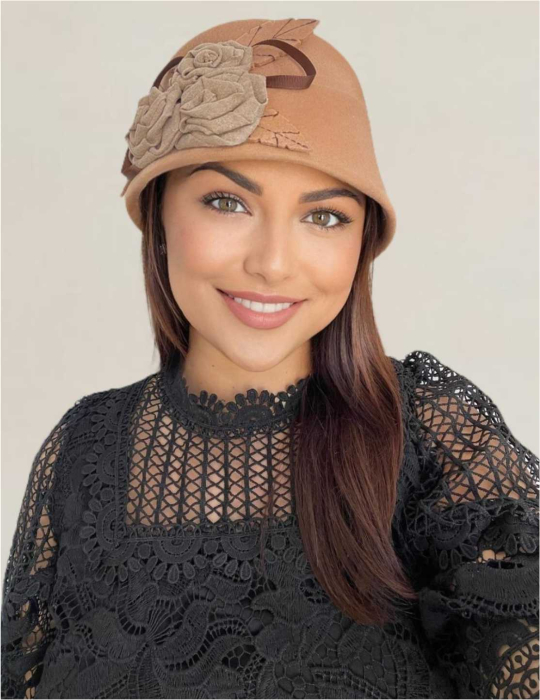 Palarie dama fetru Ariana-palarie maro [2]