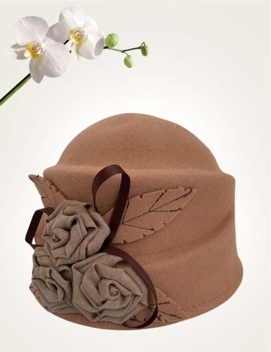 Palarie dama fetru Ariana-palarie maro [4]