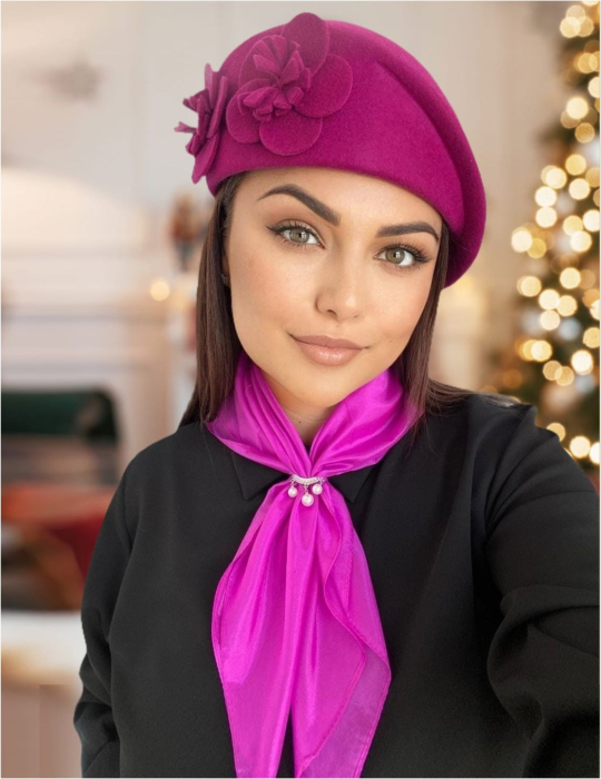 Palarie dama toca REGINA LUX -palarie maro, reglabila [15]