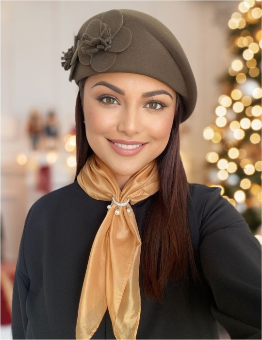 Palarie dama toca REGINA LUX -palarie maro, reglabila [8]