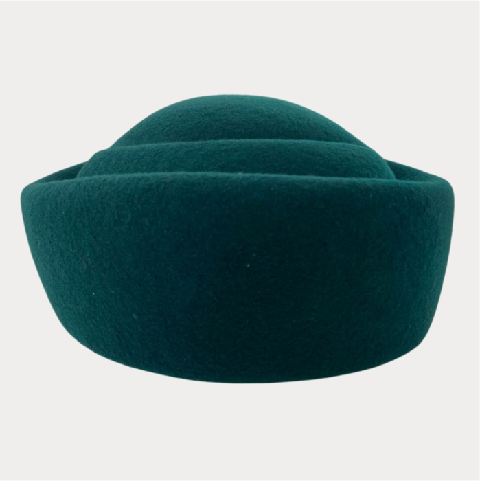 Palarii toca din fetru lux STEWARDESA CHIC (VERDE persan) - marime unica, REGLABILA [4]