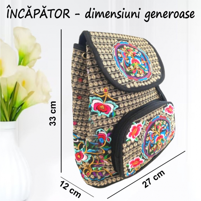 Rucsac  elegant de dama - Fantezie - Rosu [5]