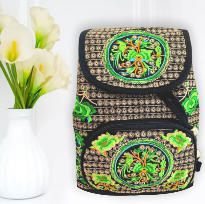 Rucsac  elegant de dama - Fantezie - Verde [2]