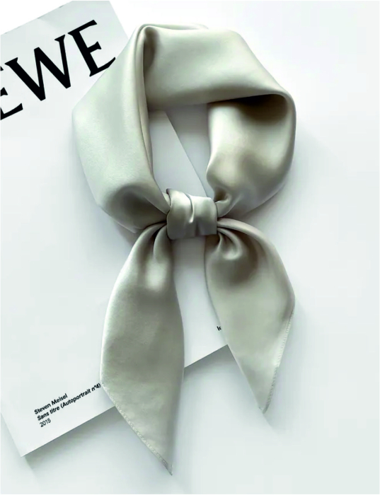 Set elegant BERETA lana + ESARFA matase (GRI perlat) [4]