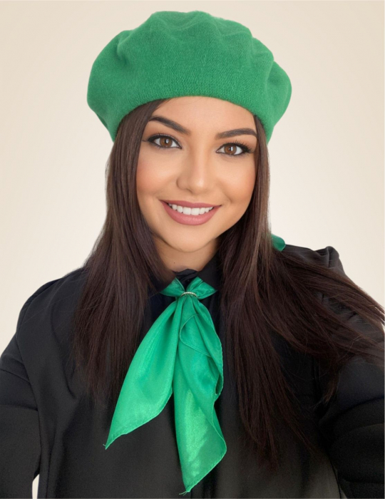 Set elegant BERETA + ESARFA (VERDE) [3]