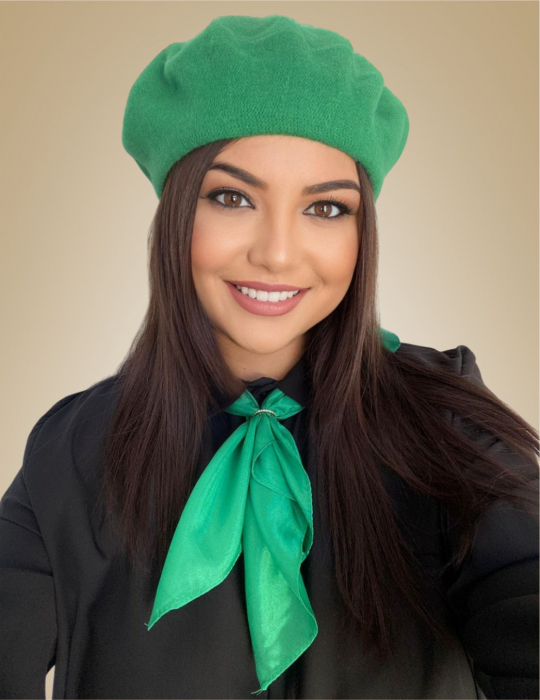 Set elegant BERETA + ESARFA (VERDE) [2]