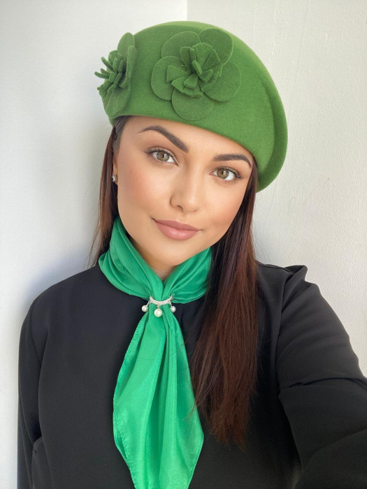 Palarie dama toca REGINA LUX -palarie verde, reglabila [3]