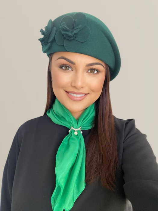 Palarie dama toca REGINA LUX -palarie verde, reglabila [3]