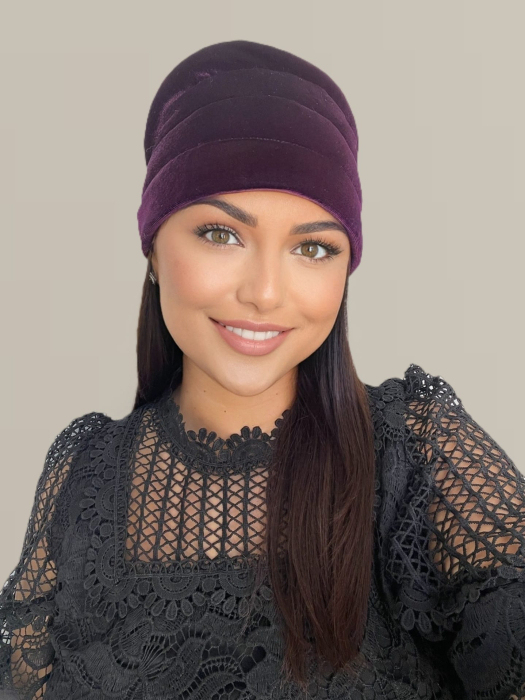 Turban elegant din catifea lux VENUS (VIOLET) - marime universala [4]
