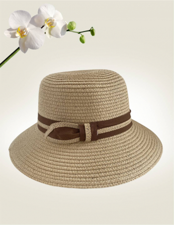 Palarii dama boruri medii OLIMPIA LUX (CREM+GRI), reglabila [4]