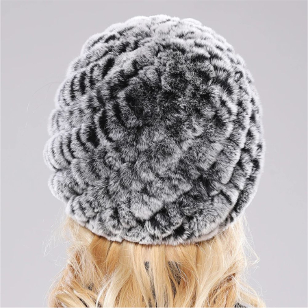 Caciula eleganta din blana DONA Chic (GRI) - marime universala [3]