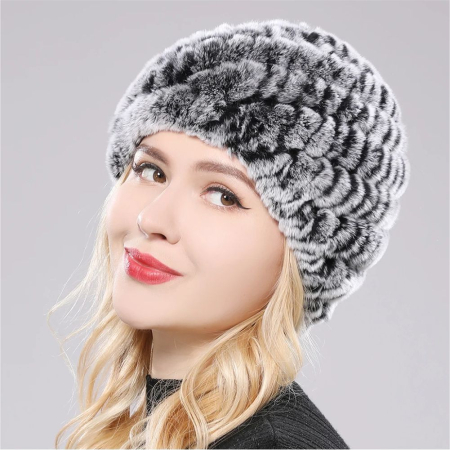 Caciula eleganta din blana DONA Chic (GRI) - marime universala [1]