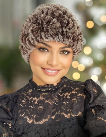 Caciula eleganta din blana ISABEL (MARO) - marime universala [4]