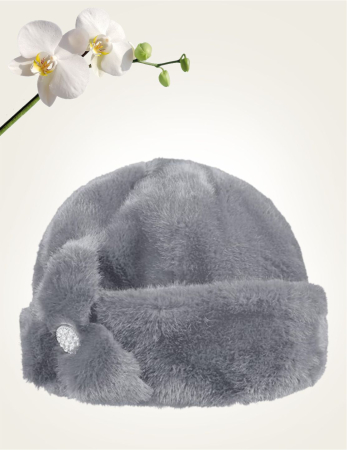 Caciula eleganta din blana LADY LUX (GRI perlat) - marime UNICA, REGLABILA [3]