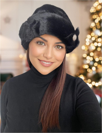 Caciula eleganta din blana LADY LUX (4 culori) - marime UNICA, REGLABILA [1]