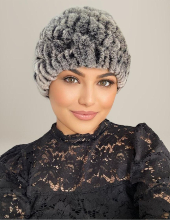 Caciula eleganta din blana DONA (GRI) - marime universala [2]