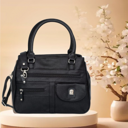 GENTI DAMA - Geanta eleganta de dama Charm C10 (NEGRU) - marime medie