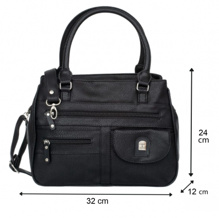 Geanta eleganta de dama Charm C10 (NEGRU) - marime medie [4]