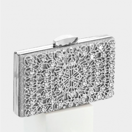 Geanta lux de ocazie clutch LADY GLAM (ARGINTIE) [1]