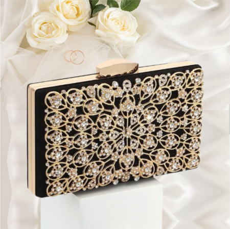 GENTI OCAZIE - Geanta lux de ocazie clutch LADY GLAM (NEAGRA)