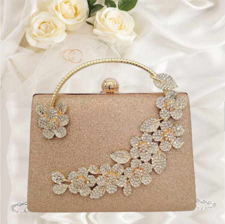 GENTI OCAZIE - Geanta lux de ocazie clutch LADY ROSE (AURIE)
