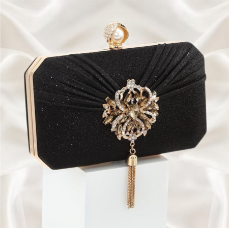 GENTI OCAZIE - Geanta lux de ocazie clutch LADY STYLE (NEAGRA)