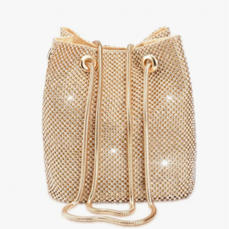 Geanta lux de ocazie tip saculet cu cristale BOEMA LUX (AURIE) [2]