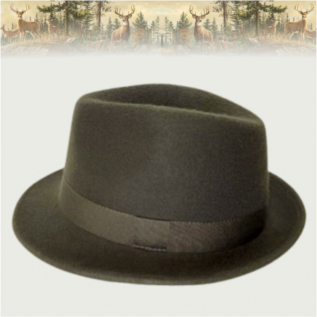 Palarie barbati din fetru lux Mister Fedora Lux (KAKI) [2]