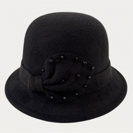 Palarii dama elegante MISS COCHETTE (NEGRU) - marime unica, reglabila [2]