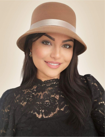 Palarie dama din fetru lux PARIS LUX (MARO cappuccino) - marime unica, reglabila [1]