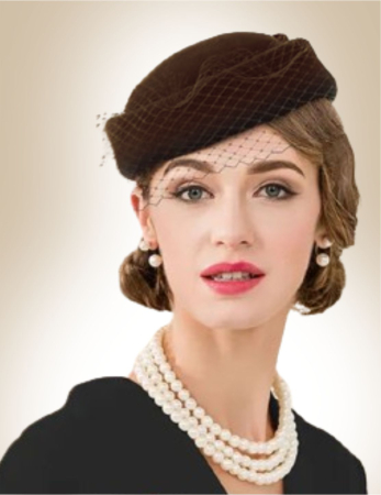 Palarie dama toca MISS PARIS -palarie maro, reglabila [1]