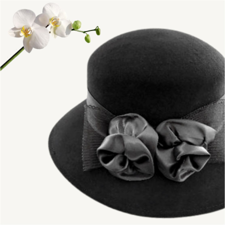Palarie dama VENETIA LADY LUX - palarie neagra, reglabila [5]