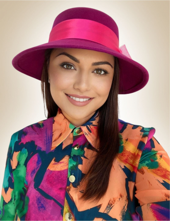 PALARII dama: VENETIA LADY LUX - Palarie dama VENETIA LADY LUX -palarie roz, reglabila