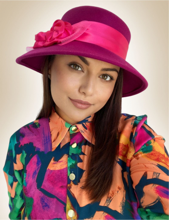 Palarie dama VENETIA LADY LUX -palarie roz, reglabila [1]