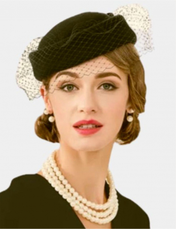 Palarie dama toca MISS PARIS -palarie maro, reglabila [6]