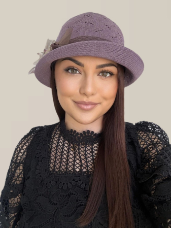 Palarie de soare de lux cu boruri mici ROSA LUX (MOV) - marime unica, reglabila [3]