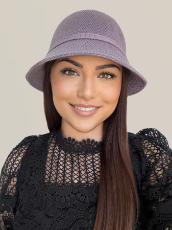Palarie de soare de lux cu boruri tip sepcuta SCARLET LUX (MOV) - marime unica, reglabila [1]