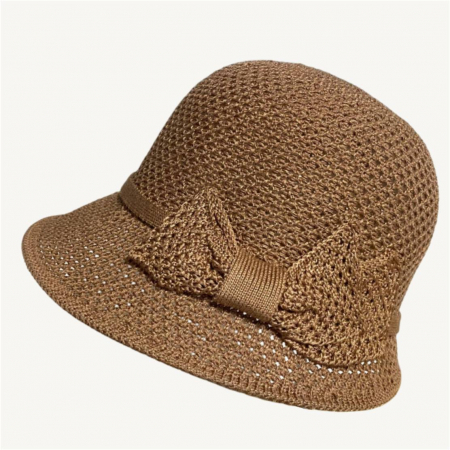 Palarie de soare de lux cu boruri tip sepcuta VICTORIA LUX (MARO aramiu) - marime unica, reglabila [3]