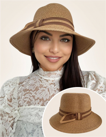 Palarii dama boruri medii Olimpia Lux- palarie maro, reglabila [1]