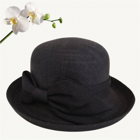 Palarie dama cu boruri rotunde MICHELLE neagra, reglabila [3]