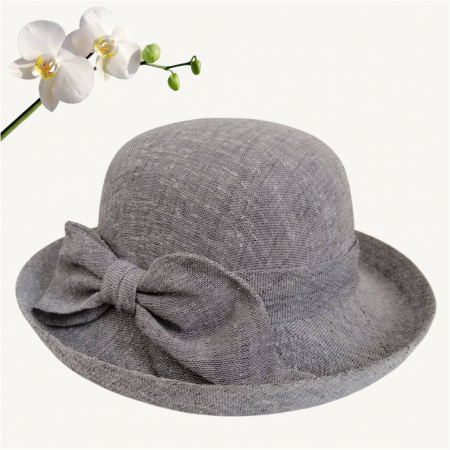 Palarie dama cu boruri rotunde MICHELLE gri, reglabila [3]