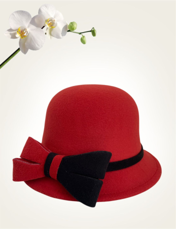Palarie dama fetru Rose-palarie neagra, palarie reglabila [3]