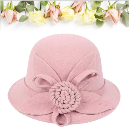 Palarii dama cu boruri rotunde MISS FLORIA (NEAGRA + 6 culori) - marime unica, reglabila [9]