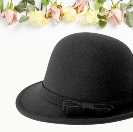 Palarii dama elegante de toamna PRINCIPESA (NEGRU) - marime unica, reglabila [2]