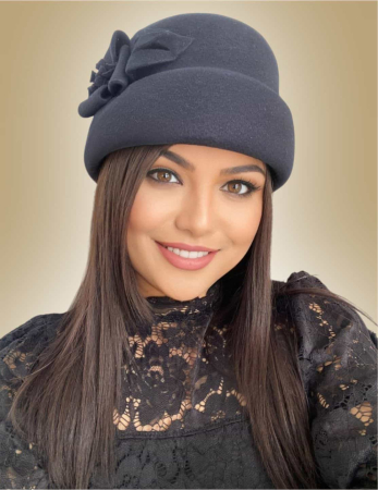 Palarii dama din fetru lux tip toca MISS MAGIC (9 culori) - marime unica, reglabila [1]