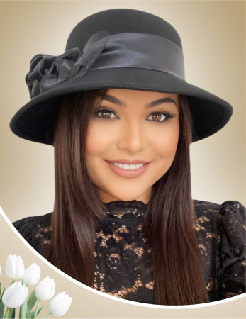 PALARII FEMEI - Palarii dama din fetru lux VENETIA LUX (10 culori) - marime unica, reglabila