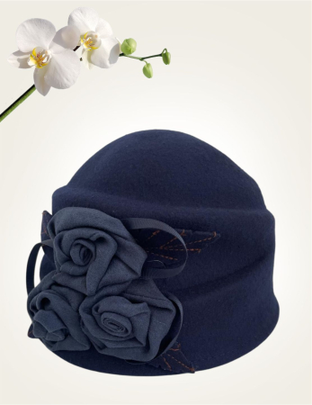 Palarie dama fetru Ariana-palarie bleumarin [3]