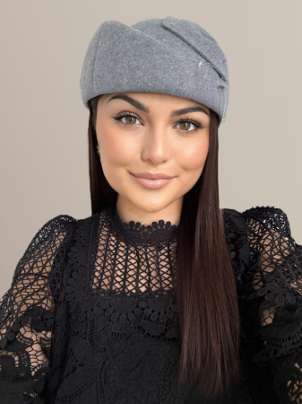 Palarii dama tip toca din fetru lux CALLIA LUX (GRI) - marime unica, reglabila [2]